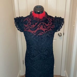 Imperial Black Lace Dress